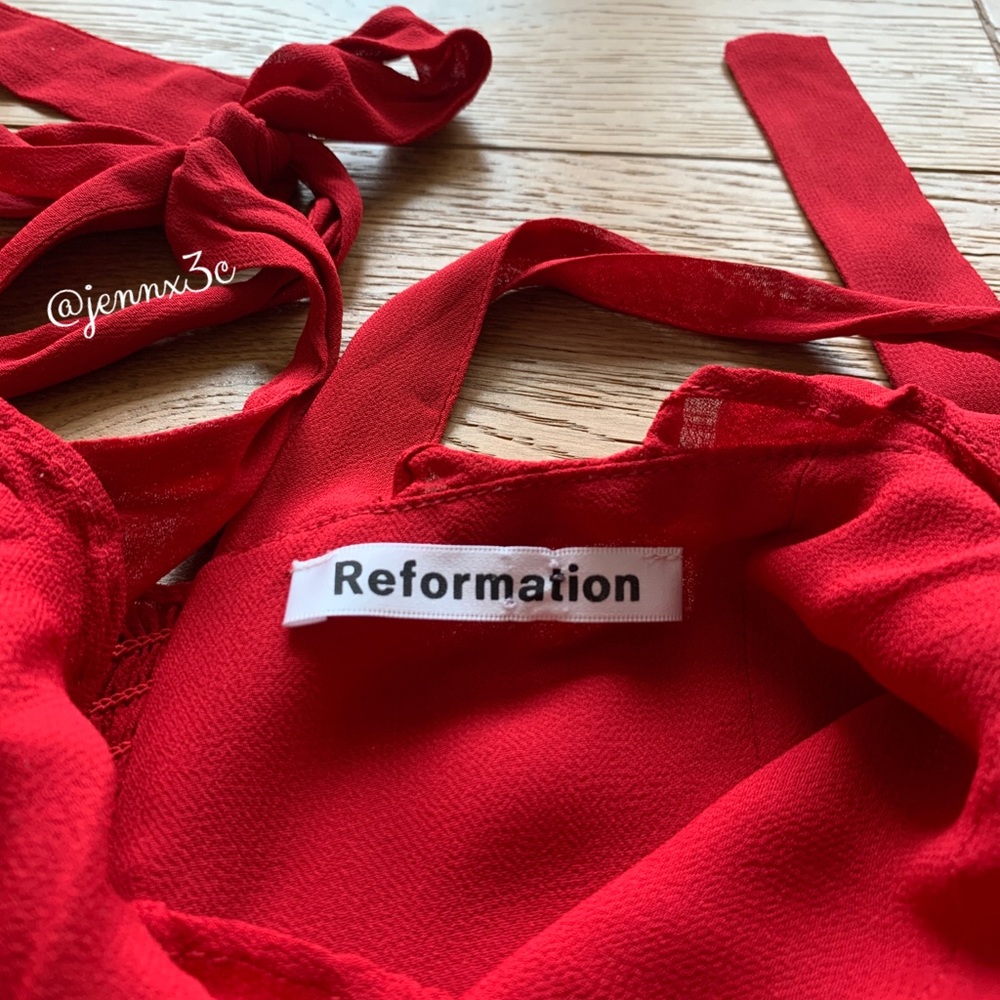 ❌[SOLD]❌Reformation Christine Dress || Lipstick - Picture 8 of 16